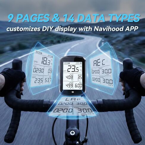 S1 Entry Level GPS Bike Computer Wireless, Laminated 2.8" Screen, Ultra Thin and Lightweight Bike Speedometer, IPX7 Waterproof in Kuwait