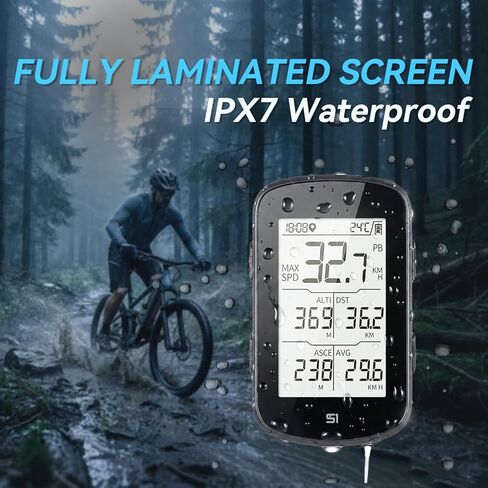 S1 Entry Level GPS Bike Computer Wireless, Laminated 2.8" Screen, Ultra Thin and Lightweight Bike Speedometer, IPX7 Waterproof in Kuwait