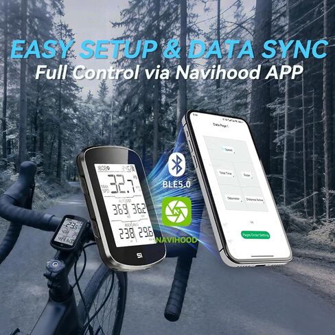 S1 Entry Level GPS Bike Computer Wireless, Laminated 2.8" Screen, Ultra Thin and Lightweight Bike Speedometer, IPX7 Waterproof in Kuwait