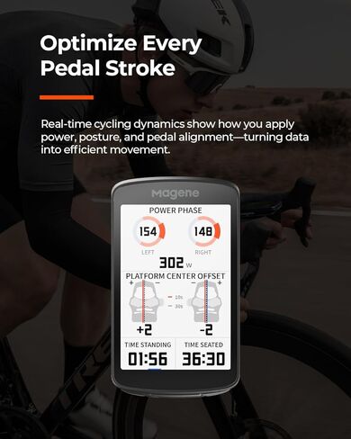 كمبيوتر الدراجة الذكي Magene C706 بنظام تحديد المواقع العالمي - شاشة لمس ملونة مقاس 3.3 بوصة مع نظام ملاحة دون الاتصال بالإنترنت، وتوجيه صوتي، وFreeride ClimbPro، وقطاعات حية، وكمبيوتر لركوب الدراجات GNSS ثنائي النطاق in Kuwait