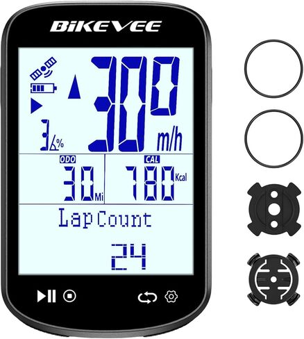 Wireless Bike Computer GPS Bundle, Speedometer & Odometer, Cadence Sensor, Auto Backlight & Auto Stop, IPX7 Waterproof, 2.6" LCD Display in Saudi Arabia