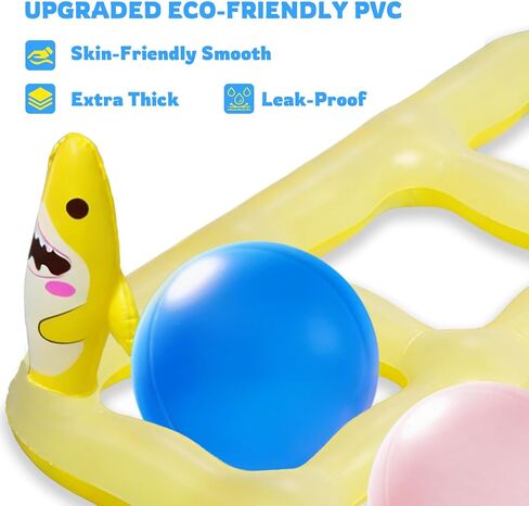 لعبة تيك تاك تو العملاقة 2 في 1 وألعاب الرمي ذات الحلقات المتقاطعة - مجموعة ألعاب ألعاب حمام السباحة، ألعاب ساحة خارجية قابلة للنفخ للأطفال والبالغين والعائلة، مع 10 كرات للبالغين والمراهقين والأطفال من 2 إلى 10 لاعبين in Kuwait