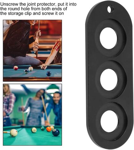 Pool Cue Joint Protector Clip 3 Hole - Aluminum Storage Holder for Billiard Stick Protectors with Buckle in Saudi Arabia