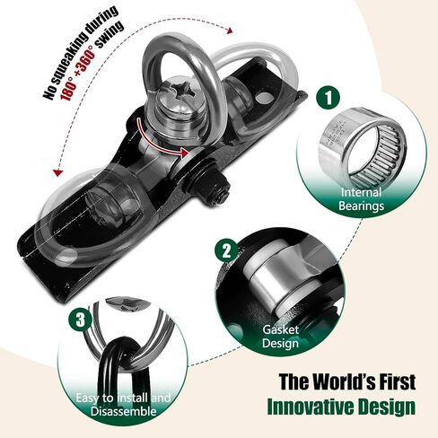Heavy Punching Bag Hanger | Wall/Ceiling Mount Hook with 180° / 360° Rotation | Wood Beam Holder for Boxing, Weight Training, Aerial Yoga Swing & Hammock in Saudi Arabia
