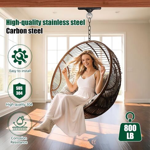Heavy Punching Bag Hanger | Wall/Ceiling Mount Hook with 180° / 360° Rotation | Wood Beam Holder for Boxing, Weight Training, Aerial Yoga Swing & Hammock in Saudi Arabia