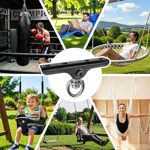 Heavy Punching Bag Hanger | Wall/Ceiling Mount Hook with 180° / 360° Rotation | Wood Beam Holder for Boxing, Weight Training, Aerial Yoga Swing & Hammock in Saudi Arabia