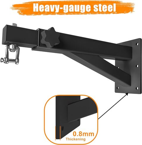 Punching Bag Wall Mount, Heavy Duty Adjustable Boxing Bag Bracket with 360° Swivel, Supports up to 900lb - Heavy Bag Hanger for Home Gym, Boxing, Muay Thai & MMA Training in Kuwait