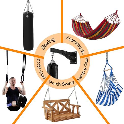 Punching Bag Wall Mount, Heavy Duty Adjustable Boxing Bag Bracket with 360° Swivel, Supports up to 900lb - Heavy Bag Hanger for Home Gym, Boxing, Muay Thai & MMA Training in Kuwait