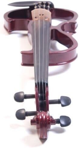 Cecilio Left-Handed Electric Violin - 1/2 Full Set Solid Wood Electric Silent Violin with Ebony Fittings, Ideal Gifts for Musicians & Music Enthusiasts, Mahogany Metallic in Kuwait