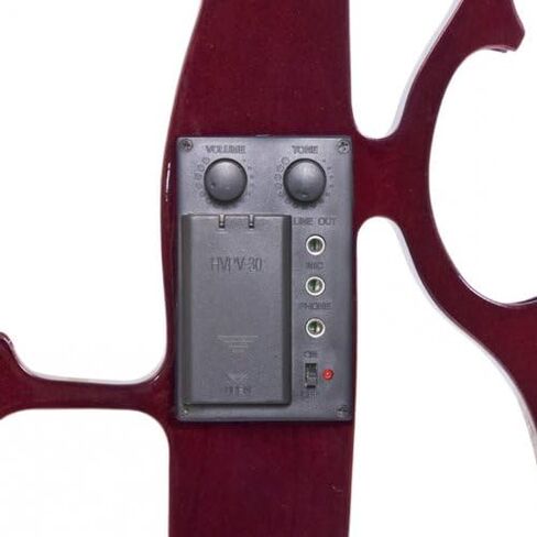 Cecilio Left-Handed Electric Violin - 1/2 Full Set Solid Wood Electric Silent Violin with Ebony Fittings, Ideal Gifts for Musicians & Music Enthusiasts, Mahogany Metallic in Kuwait