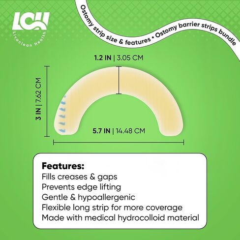 (45 قطعة) 20 شريطًا حاجزًا للفغرة + 25 منديلًا حاجزًا للبشرة | شرائط مضادة للحساسية وخالية من اللاتكس | لوازم الفغرة | مستلزمات فغر القولون | مناديل مبللة للبشرة اللطيفة | التغطية المستمرة in Kuwait