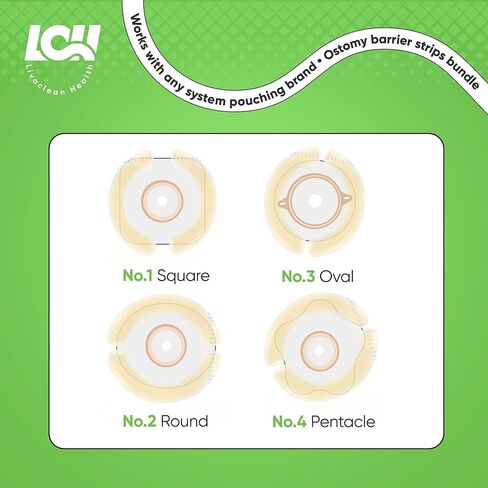 (45 قطعة) 20 شريطًا حاجزًا للفغرة + 25 منديلًا حاجزًا للبشرة | شرائط مضادة للحساسية وخالية من اللاتكس | لوازم الفغرة | مستلزمات فغر القولون | مناديل مبللة للبشرة اللطيفة | التغطية المستمرة in Kuwait