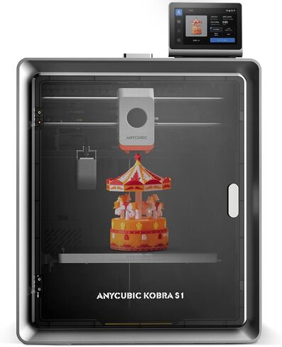 (Bundle Anycubic Kobra S1 Combo) Anycubic 3D Printer Support Multi Color Printing Max 600mm/s High Speed Printing High Precision, 9.8x9.8x9.8 in Saudi Arabia