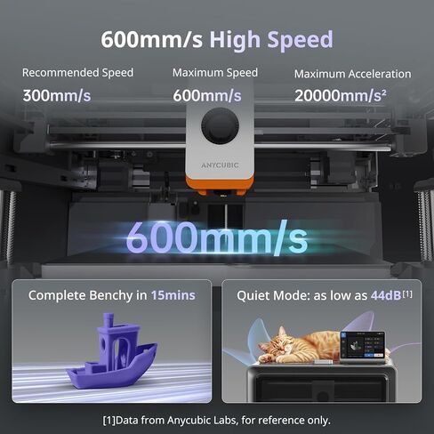 (Bundle Anycubic Kobra S1 Combo) Anycubic 3D Printer Support Multi Color Printing Max 600mm/s High Speed Printing High Precision, 9.8x9.8x9.8 in Saudi Arabia