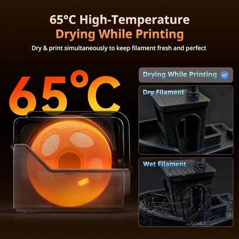 صندوق مجفف خيوط الطابعة ثلاثية الأبعاد Anycubic ACE 2 Pro، متوافق مع Anycubic Kobra S1 وKobra X، طباعة متعددة الألوان مع تجفيف نشط 65 درجة مئوية و4 محركات بدون فرش، استئناف تلقائي واكتشاف الجريان in Saudi Arabia