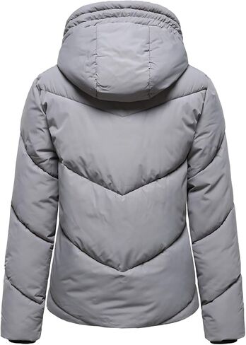 HOOD CREW Womens Winter Coat Windproof Warm Puffer Jacket Quilted Short Down Jacket with Hood in Saudi Arabia