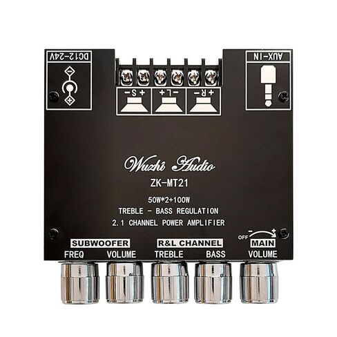 Mini Bluetooth 5.0 Digital Amplifier, 2.1 Channel HiFi Audio Stereo Equalizer Amp, Home Audio Power Amplifier for Speakers Subwoofer in Saudi Arabia