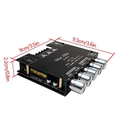 Mini Bluetooth 5.0 Digital Amplifier, 2.1 Channel HiFi Audio Stereo Equalizer Amp, Home Audio Power Amplifier for Speakers Subwoofer in Saudi Arabia