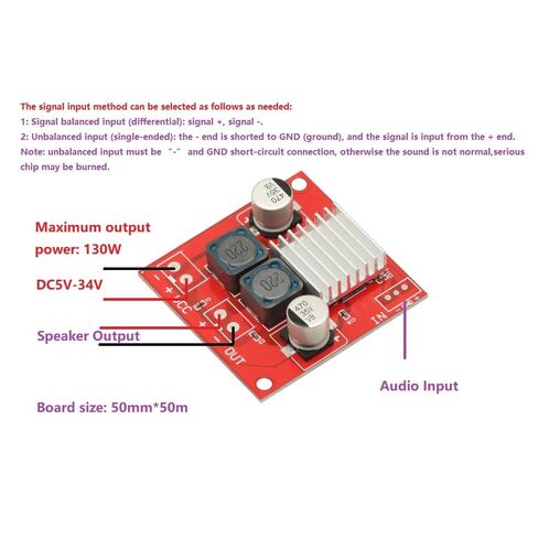 CS8683H Digital Amplifier Module High Power Mono 130W Single Power Supply Balanced Input DC5-34V in Saudi Arabia