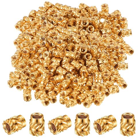 M3 Heat Inserts 150 Pcs Brass Threaded Inserts M3 x 5.7 x 4.6mm 3D Printing Brass Nuts Insert Knurled Nuts for Plastic Parts 3D Printing Components in Saudi Arabia