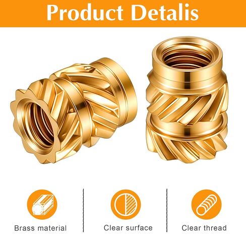 M3 Heat Inserts 150 Pcs Brass Threaded Inserts M3 x 5.7 x 4.6mm 3D Printing Brass Nuts Insert Knurled Nuts for Plastic Parts 3D Printing Components in Saudi Arabia