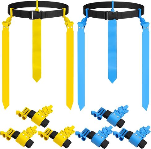 Junkin 6/8/10 Players Flag Football Sets Adjustable Football Belts and Flags for Youths Teens Kids Adults Players Sports Team in Kuwait