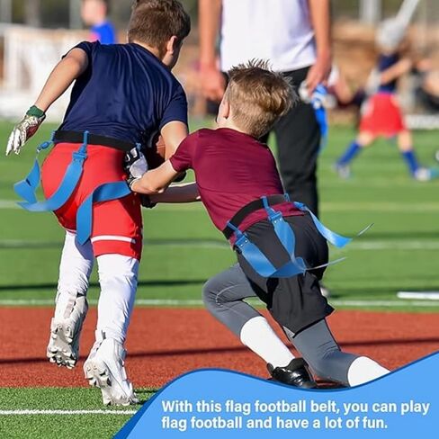 Junkin 6/8/10 Players Flag Football Sets Adjustable Football Belts and Flags for Youths Teens Kids Adults Players Sports Team in Kuwait