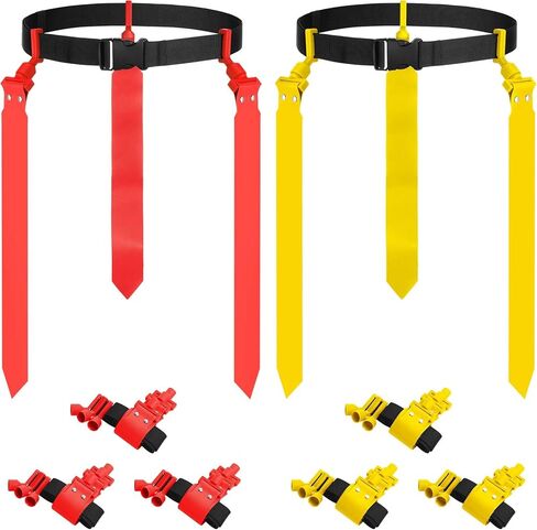 Junkin 6/8/10 Players Flag Football Sets Adjustable Football Belts and Flags for Youths Teens Kids Adults Players Sports Team in Kuwait