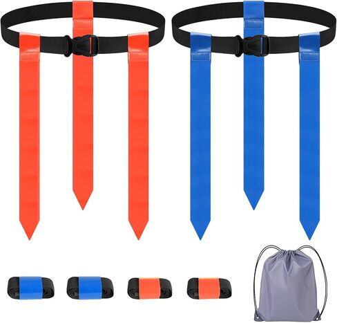 Adjustable Flag Football Belts for Youth/Adults, Set of 4/10 Tear-Resistant Belts for Football Training/Games/Outdoor in Kuwait