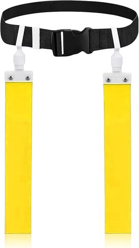 TEYS Flag Football Belts, Adjustable Waist for Youth & Adults, 1 Belt & 2 "POP" - Popper Flags, Heavy Duty Equipment for Game in Saudi Arabia