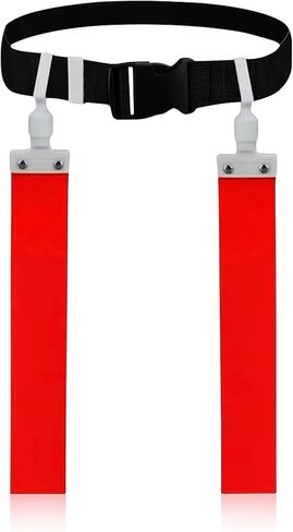 TEYS Flag Football Belts, Adjustable Waist for Youth & Adults, 1 Belt & 2 "POP" - Popper Flags, Heavy Duty Equipment for Game in Kuwait