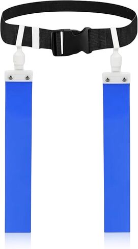 TEYS Flag Football Belts, Adjustable Waist for Youth & Adults, 1 Belt & 2 "POP" - Popper Flags, Heavy Duty Equipment for Game in Kuwait