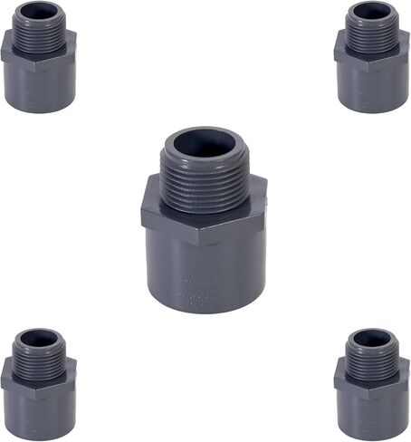 836 Series - Schedule 80 PVC Fittings (Black) - Male Adapter Connector - 3/4" (MIPT x SOC) / Plumbing (836-007) (1 Pack) in Kuwait