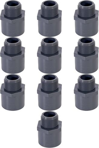 836 Series - Schedule 80 PVC Fittings (Black) - Male Adapter Connector - 3/4" (MIPT x SOC) / Plumbing (836-007) (1 Pack) in Kuwait