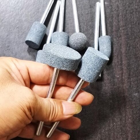 80mm Extra Long Shank Drill Grinding Stone Sets, Extended 1/4" Shank Aluminum Oxide Mounted Grinding Points for Drill Rotary Tools (Pack of 8) in Saudi Arabia