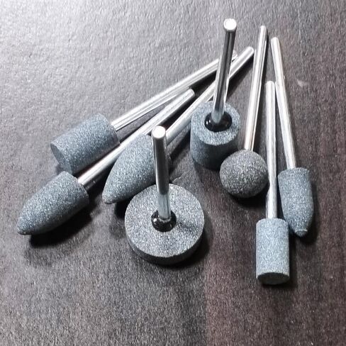 80mm Extra Long Shank Drill Grinding Stone Sets, Extended 1/4" Shank Aluminum Oxide Mounted Grinding Points for Drill Rotary Tools (Pack of 8) in Saudi Arabia