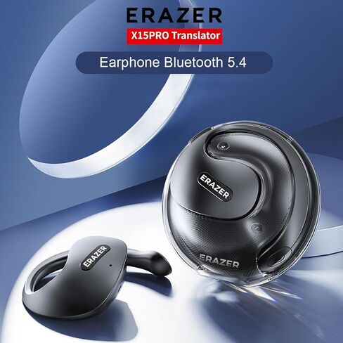 ERAZER X5 AI Translation Earbuds Real Time, 135 Languages Translator Earbuds, 3-in-1 Open Translation Headphones, Compatible with iOS & Android, Translation Device for Travel Business Learning in Kuwait