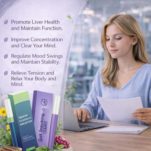 Herbal Diffuser Pen –2 Sticks Smokeless Inhaler for Quitting Smoking, Lung Cleansing with Vitis Vinifera (Grape) & Fresh Mint – Vaporless Flavored Air Freshener in Saudi Arabia