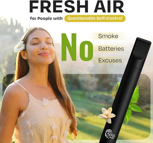 Smokeless Inhaler | Flavored Air Device with 12 Plant-Based Cores | Mint & Spearmint | 36 Days of Scent | Portable, Reusable & Non-Electric | Simple Fresh Air Stop Smoking Aid in Kuwait