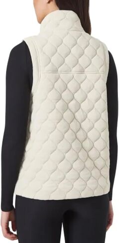 KIRKLAND Signature Women's Stretch Quilted Active Zip Up Vest (US, Alpha, XX-Large, Regular, Regular, Pumice Stone (Cream)) in Saudi Arabia