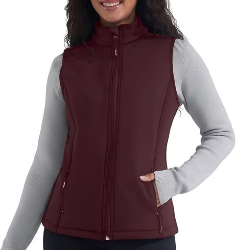 Women's Fleece Vest Softshell Windproof Sleeveless Jacket with Zipper Pockets Running Hiking Golf Winter in Saudi Arabia