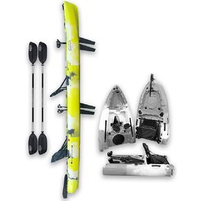 Brooklyn 13.0 Tandem 3-Piece Modular Kayak من BKC، كاياك للجلوس على القمة لشخصين، محركات زعنفة مزدوجة، توجيه الدفة، حاملات القضبان، تخزين جاف وافر in Kuwait