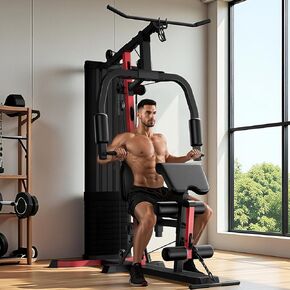 Home Gym System with 160LB Weight Stack, Multifunctional All-in-One Workout Station, Full Body Strength Training System in Kuwait