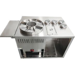 الفولاذ المقاوم للصدأ شارع عربة الطعام الساخن نافورة لحوم البقر فضلات لحم الخنزير وعاء المماطلة التجارية لحم البقر المفروم عربة لحم الخنزير موقد غاز كشك المعدات حار وعاء ساخن غاز وجبة خفيفة كشك عربة طعام الطبخ المتنقلة in Kuwait