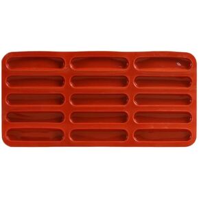 15-Cavity Commercial Grade Silicone Tiramisu Mold, Non-Stick Lady Finger Baking Tray, High Temperature Resistant DIY Baking Tool for Household & Bakery in Kuwait