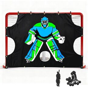 Ice Hockey Training Target - Durable Quick Install PVC Goalie for Shotting Accuracy Skill Development Suit Indoor Outdoor All Weather - for Youth Adults with 5 Hole - 1 Piece in Kuwait