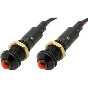 Alpinetech PL8B 8mm 5/16" Green 120V AC/DC LED Metal Signal Indicator Pilot Dash Light (Green) (Pack of 2) in Kuwait