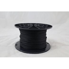 حبل نايلون عالي الجودة من البوليستر، أسود، 1/8 بوصة × 250 قدم، قوة كسر 410 رطل، مقاوم للأشعة فوق البنفسجية in Kuwait