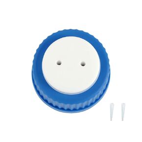 Blue GL45 Safety Filling Cap with One Hole for Glass Bottles, 1/8 Inch OD Tubing, Complete Kit (4, 2-Port) in Kuwait