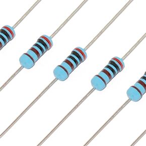 1/2W مقاوم من غشاء معدني 1 1.2 1.5 10 12 15 100 120 150 R K Ohm 1K2 1K5 1% 0.5W مقاومة حلقة بخمسة ألوان 1K 10K 100K 10R 50 قطعة (82K) in Kuwait